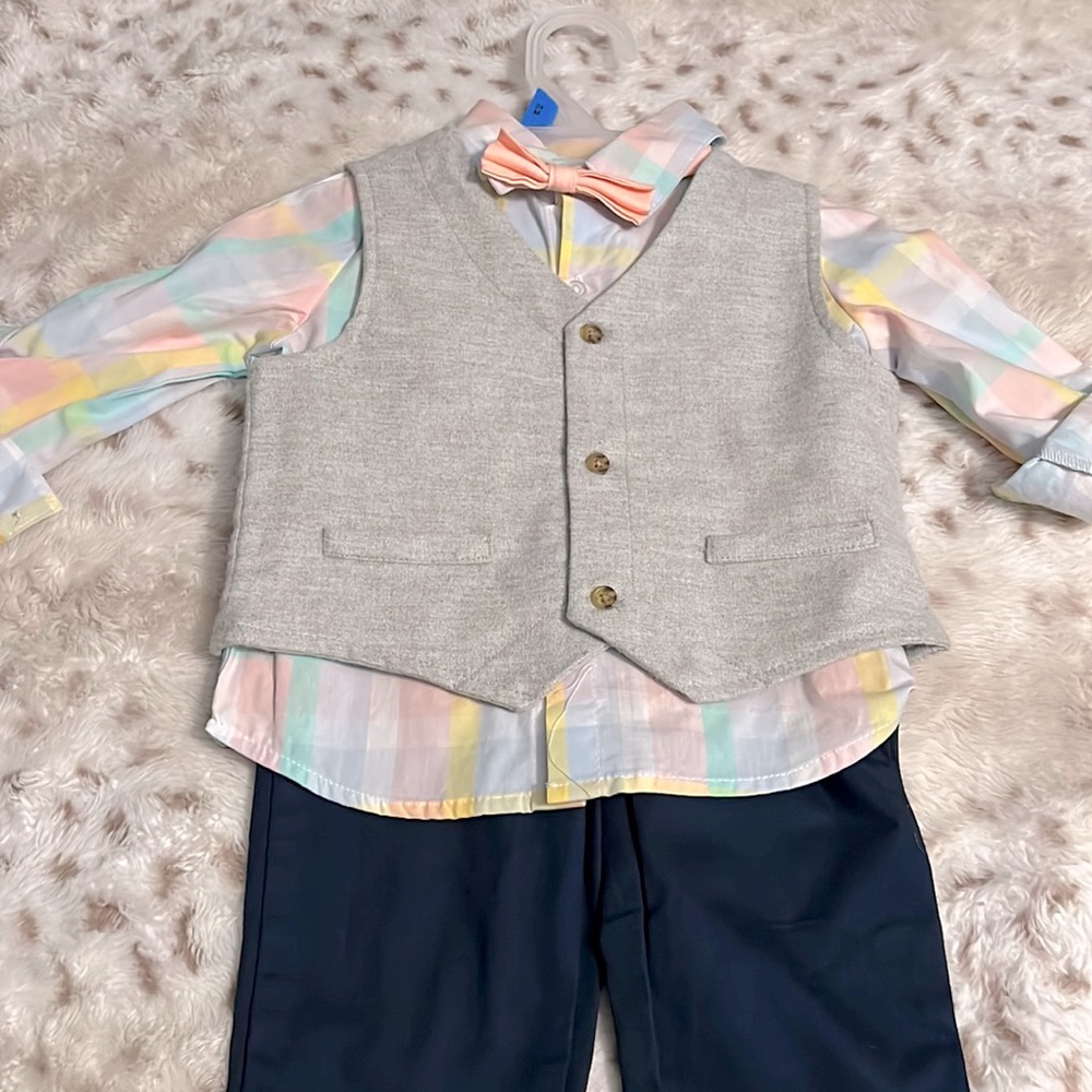 24 month old boy button up and blazer suit